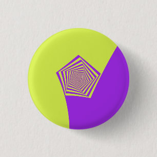 Lemon and Lilac Spiral Pinback Button
