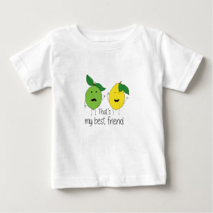 Lemon and Lime Best Friends BFF Lemon Art Besties Baby T-Shirt