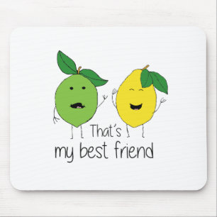 Lemon and Lime Best Friends Mouse Pad