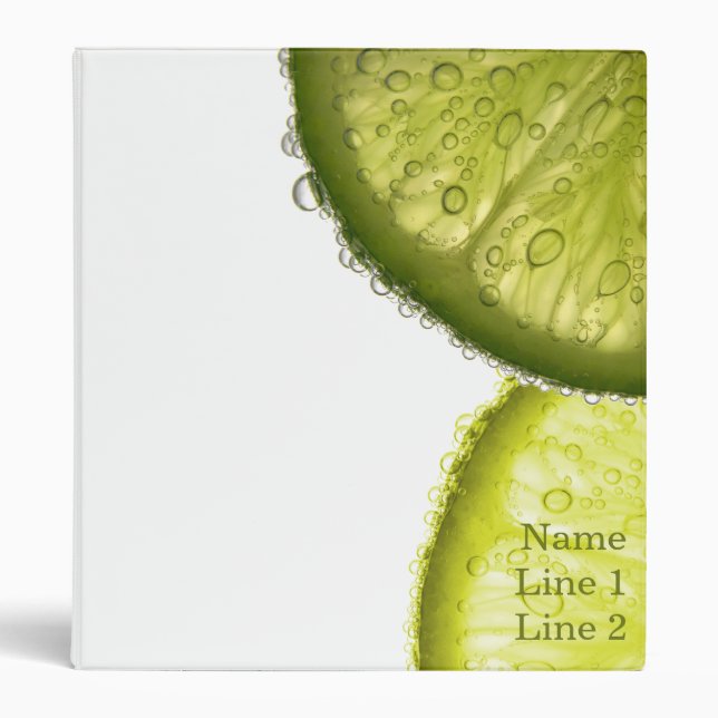 Lemon and Lime Custom Binder (Front)