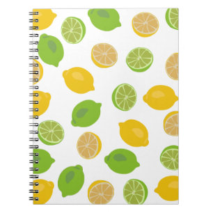 Lemon and Lime Pattern Notebook