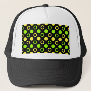 Lemon and Lime Rings and Polka Dots by STaylor Trucker Hat