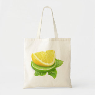 Lemon and lime slices tote bag