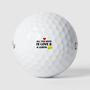 LEMON AND LOVE GOLF BALLS