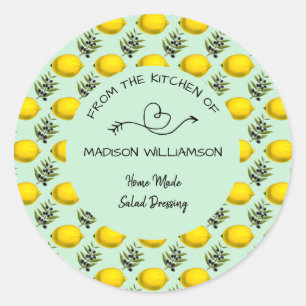 Lemon and Olive From the Kitchen of Classic Round Sticker