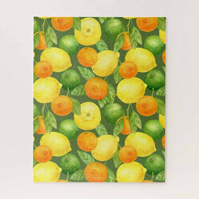 Lemon and Orange Citrus Grove Jigsaw Puzzle (Vertical)