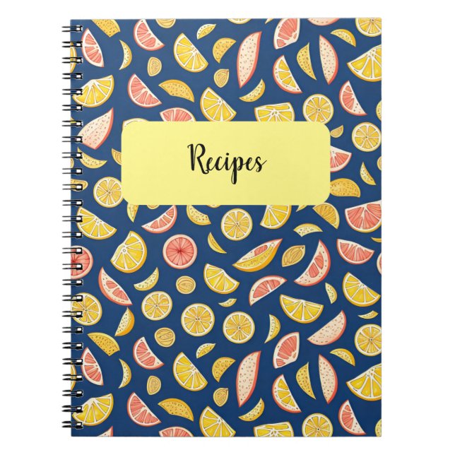 Lemon and Oranges Spiral Photo Notebook (Front)