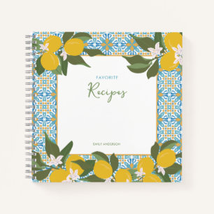 Lemon and Tiles Recipe Book   Kitchen Decor 