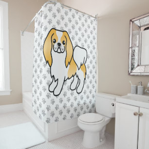 Lemon And White Japanese Chin Cartoon Dog & Paws