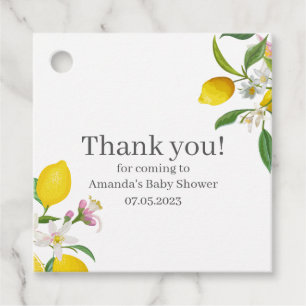 Lemon Baby Shower, Ciao Baby, Italian Theme  Favour Tags