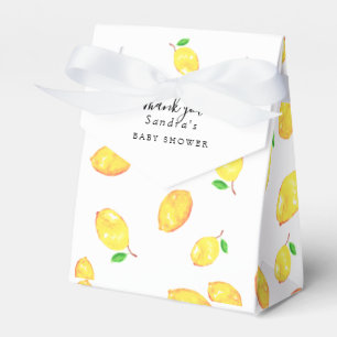 Lemon Baby Shower Elegant Thank you Script Frame F Favor Box