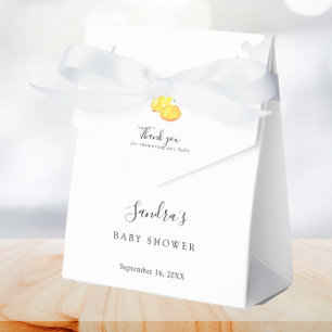 Lemon Baby Shower Elegant Watercolor Modern  Favor Box