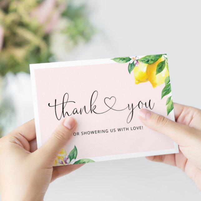 Lemon baby shower thank you card (Creator Uploaded)