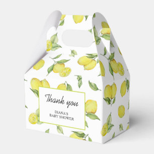 Lemon Baby Shower Thank you Favor Box