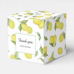 Lemon Baby Shower Thank you Favor Box