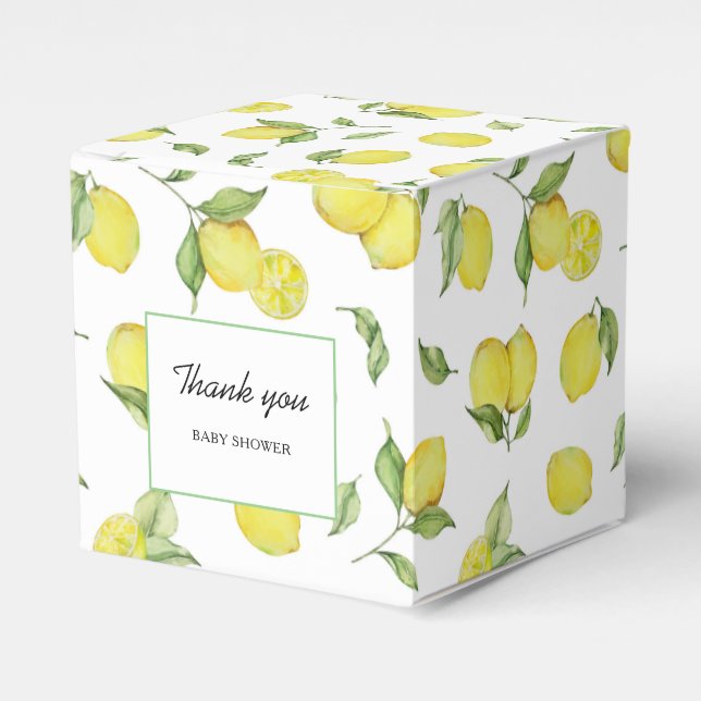 Lemon Baby Shower Thank you Favor Box (Front Side)