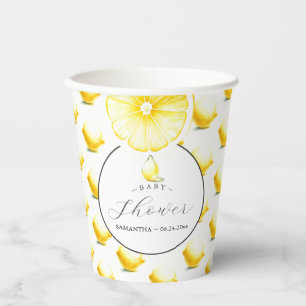 Lemon Baby Shower Theme Paper Cups