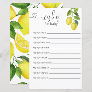 Lemon Baby Shower  Wishes For Baby