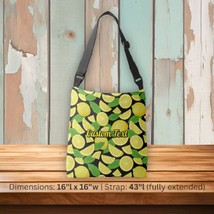 Lemon Background Crossbody Bag