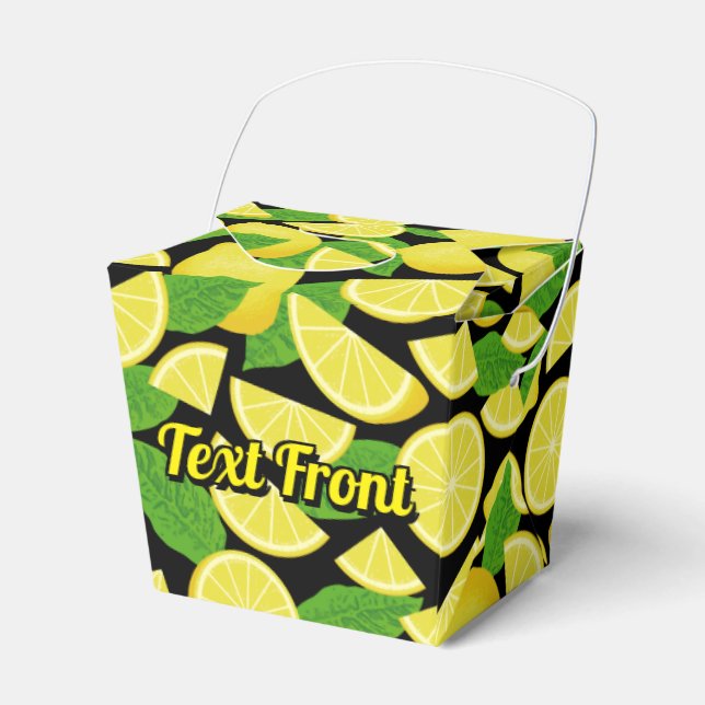 Lemon Background Favor Box (Front Side)