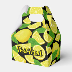 Lemon Background Favor Box