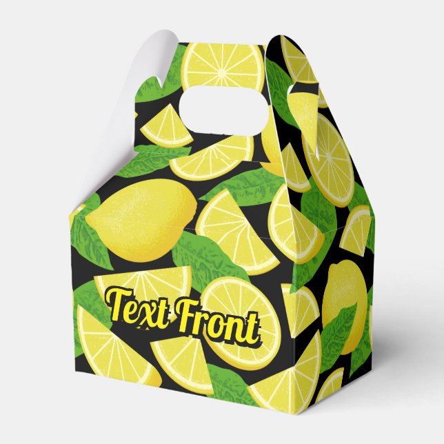 Lemon Background Favor Box (Front Side)