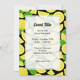 Lemon Background Invitation