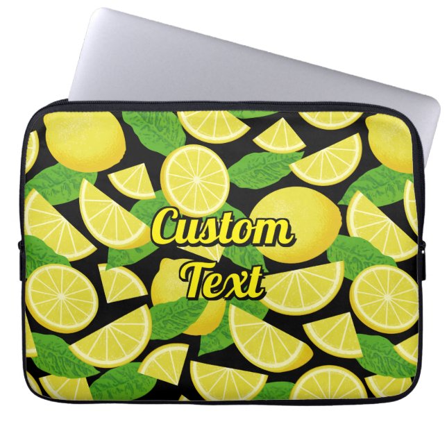 Lemon Background Laptop Sleeve (Front)