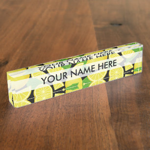 Lemon Background Nameplate