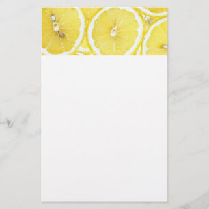 Lemon background stationery