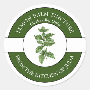 Lemon Balm Tincture Label