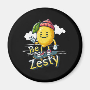 Lemon Be Zesty Skater Magnet