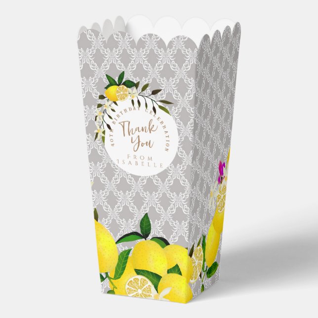 Lemon Birthday  Favor Box (Front)