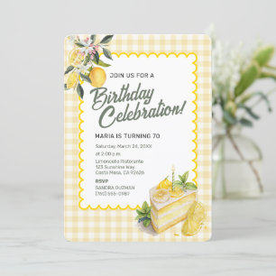 Lemon Birthday Invitation Italian Summer Party