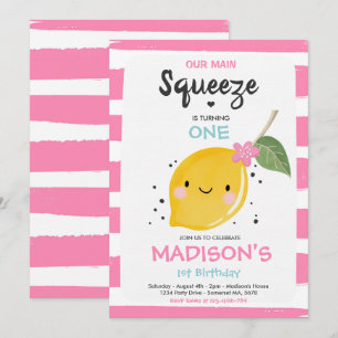 Lemon Birthday Invitation Our Main Squeeze Party