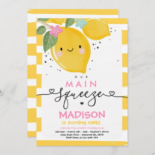 Lemon Birthday Invitation Our Main Squeeze Party