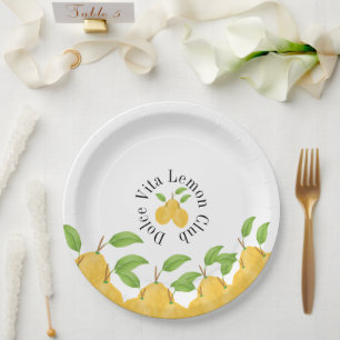 Lemon Bloom Collection Paper Plate