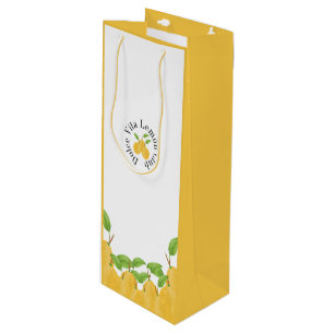 Lemon Bloom Collection Wine Gift Bag