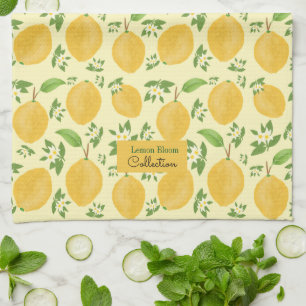 Lemon Bloom Collection Yellow pattern Kitchen Towel