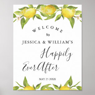 Lemon Blossom Affiche de bienvenue Mariage