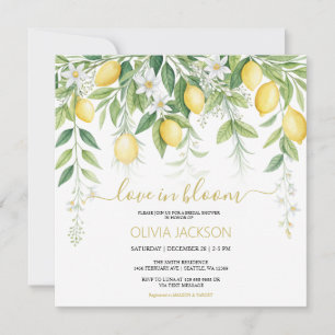 Lemon Blossom Bridal Shower Invitation