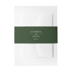 Lemon Blossom Classic   Monogram Belly Band Invitation Belly Band