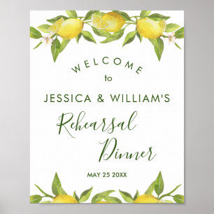 Lemon Blossom Greenery  Rehearsal Dinner Sign