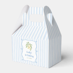 Lemon Blue Birthday Favor Box