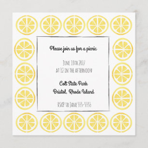 Lemon border invitation