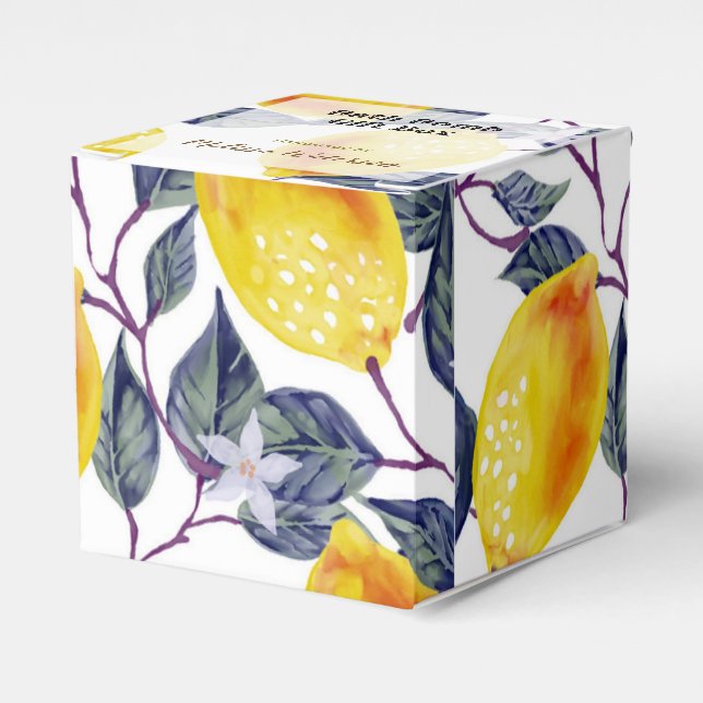 Lemon Botanical Bath Bomb Packaging Gift Box (Front Side)