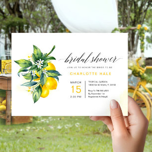 Lemon Botanical Bridal Shower Invitation