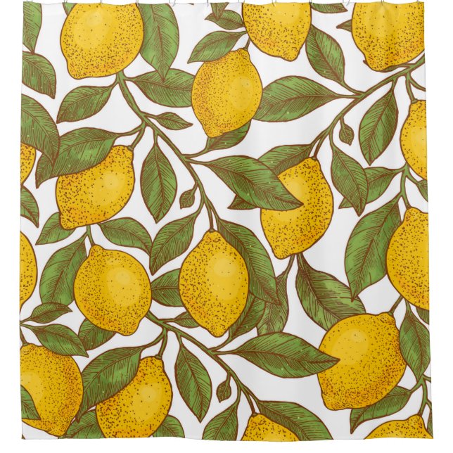 Lemon botanical seamless pattern (Front)