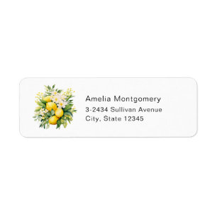 Lemon Bouquet with White Blossoms - Address