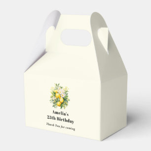Lemon Bouquet with White Blossoms Favor Box